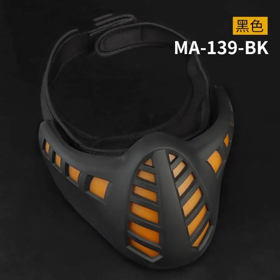 قناع إضاءة LED تكتيكي بنصف وجه للهالوين، قناع دعامة للرقص، قناع دعامة للأفلام والتلفزيون