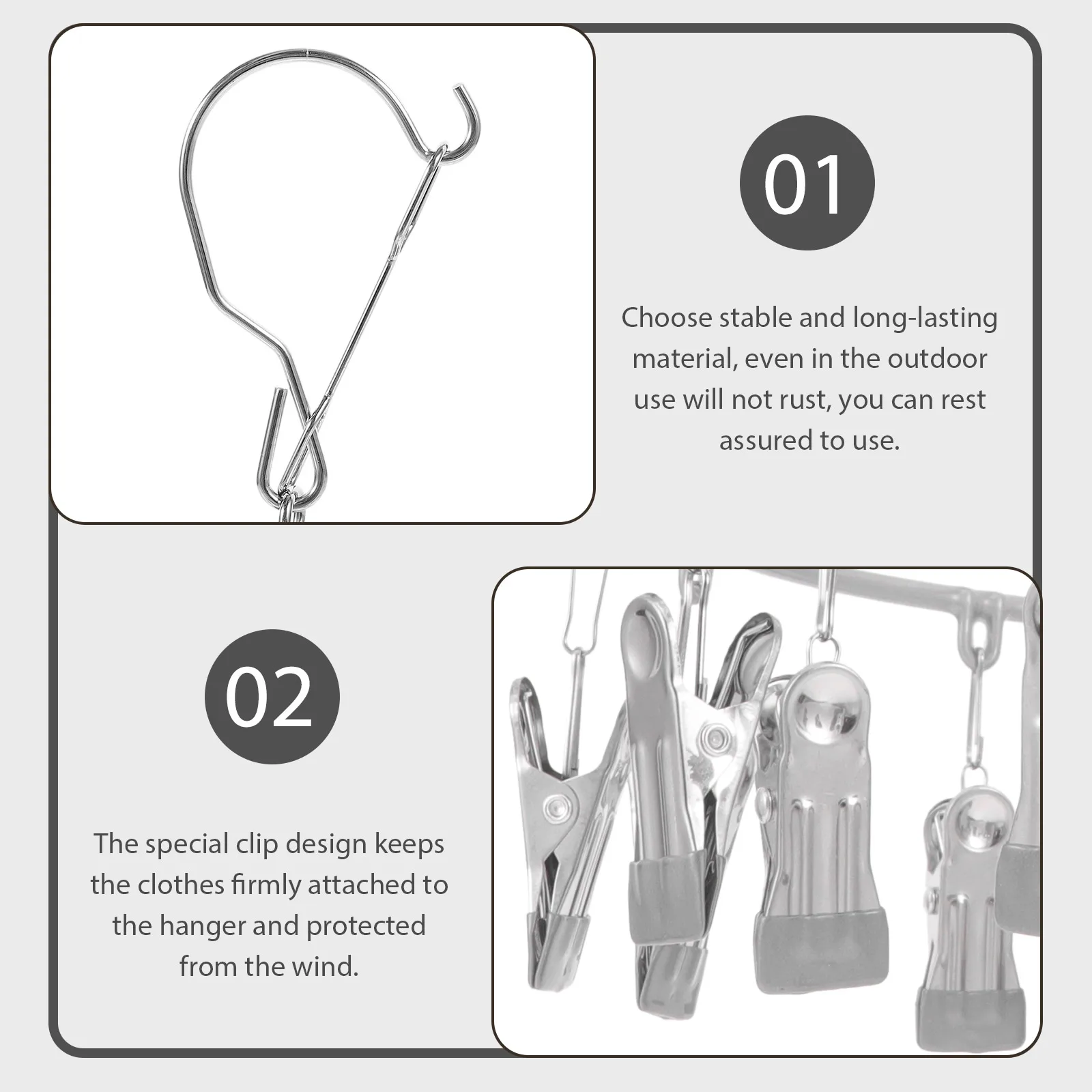 

Coat Hanger Sock Stand Clip Travel Clothes Hanging Rack Stainless Steel Drying Clothing Laundry Clips