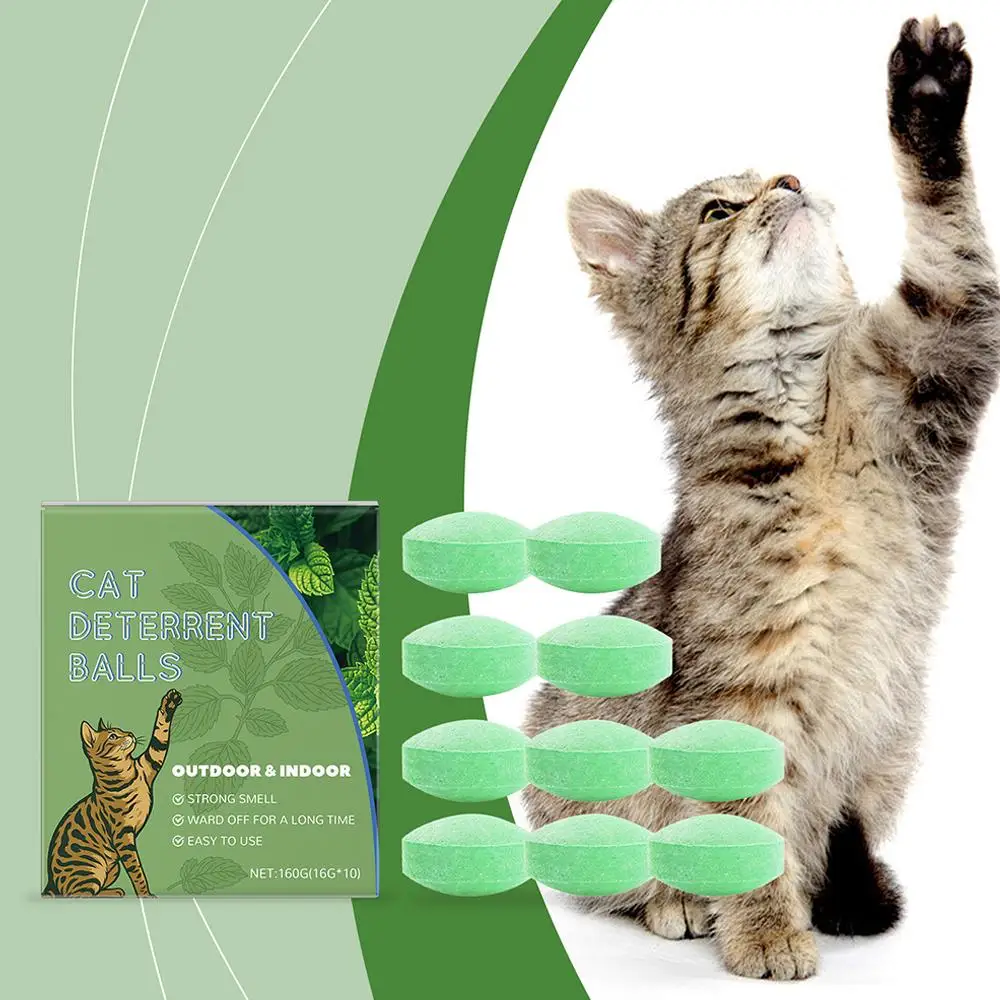 القط رادع في الهواء الطلق داخلي زيت النعناع الطبيعي إبقاء الكرة رادع قبالة ساحة الكلب حديقة القطط القط طارد الحديقة A8S0 #3