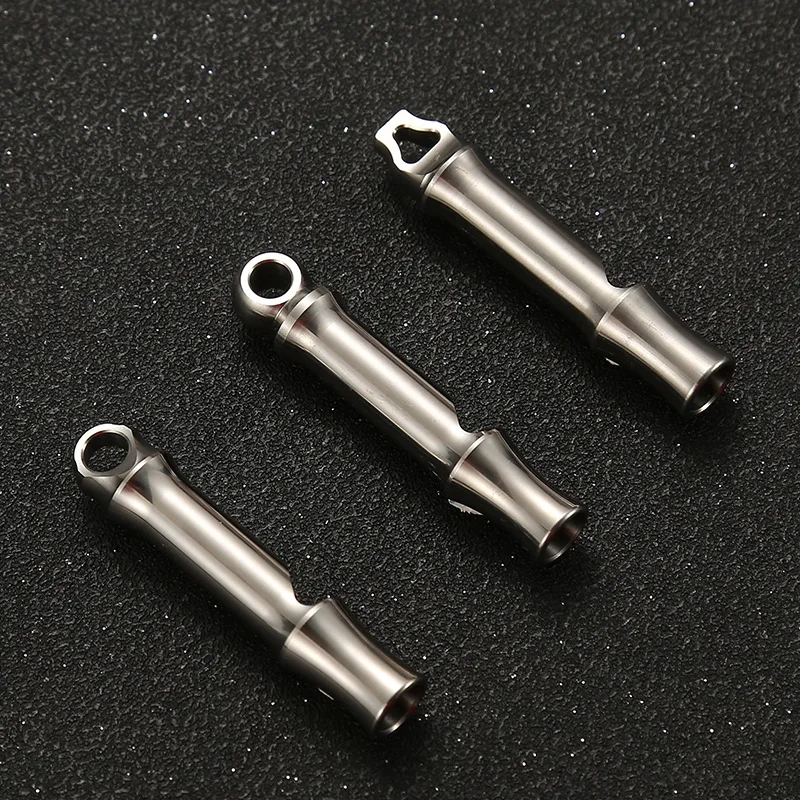 Titanium Alloy Single Tube Whistle, Outdoor Survival, High Frequency Decibel Whistle, TC4