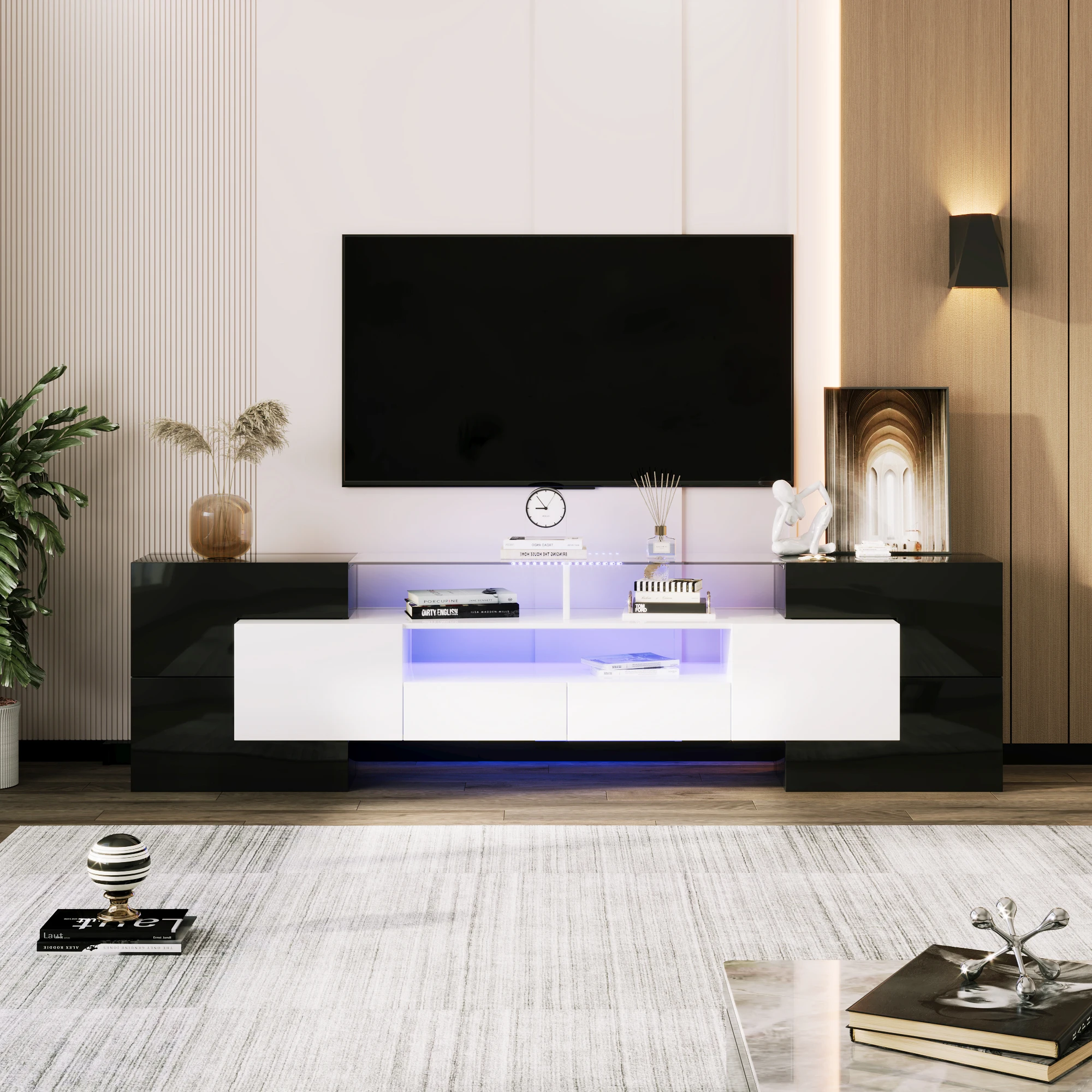 Is the Wood High-Gloss TV Stand 200cm the Right Choice for Your Living Room? A Practical Review