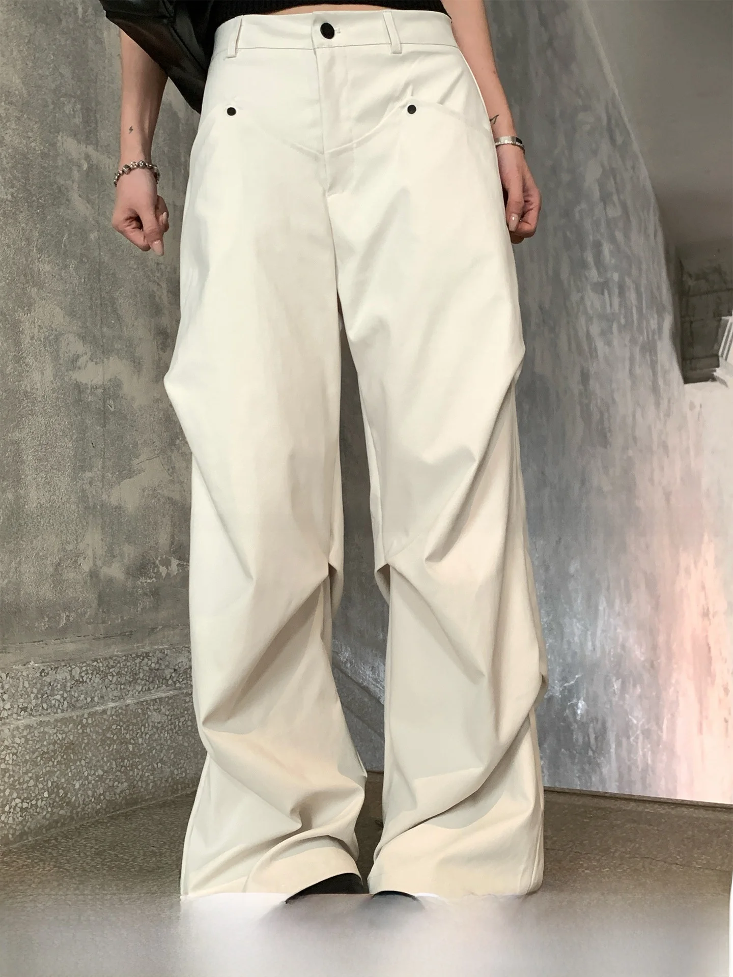 

GV Big Brother Industrial Pants Women's Heavy Duty Tailoring Pleated Workwear Casual Trousers Spring New Style Versatile Slim...