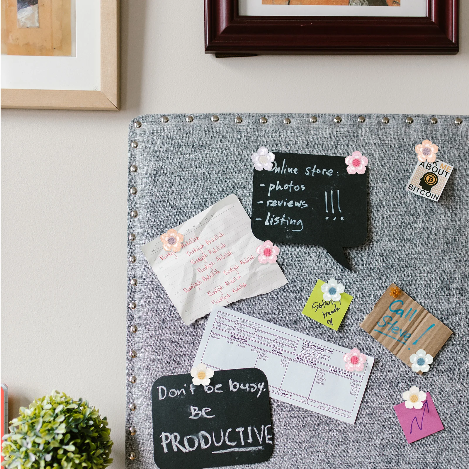 Punaises à fleurs remplaçables, 20 pièces, décoration murale délicate, fournitures de bureau et de maison, punaises multifonctions