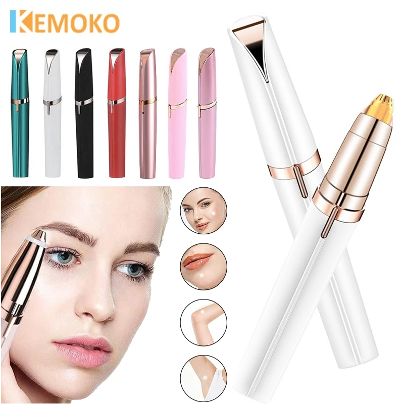 Neue Elektrische Gesichts Augenbraue Trimmer Lippenstift Form Schmerzlose Bereiche Bikini Epilierer Rasierer Pflege Für Frauen Make-Up