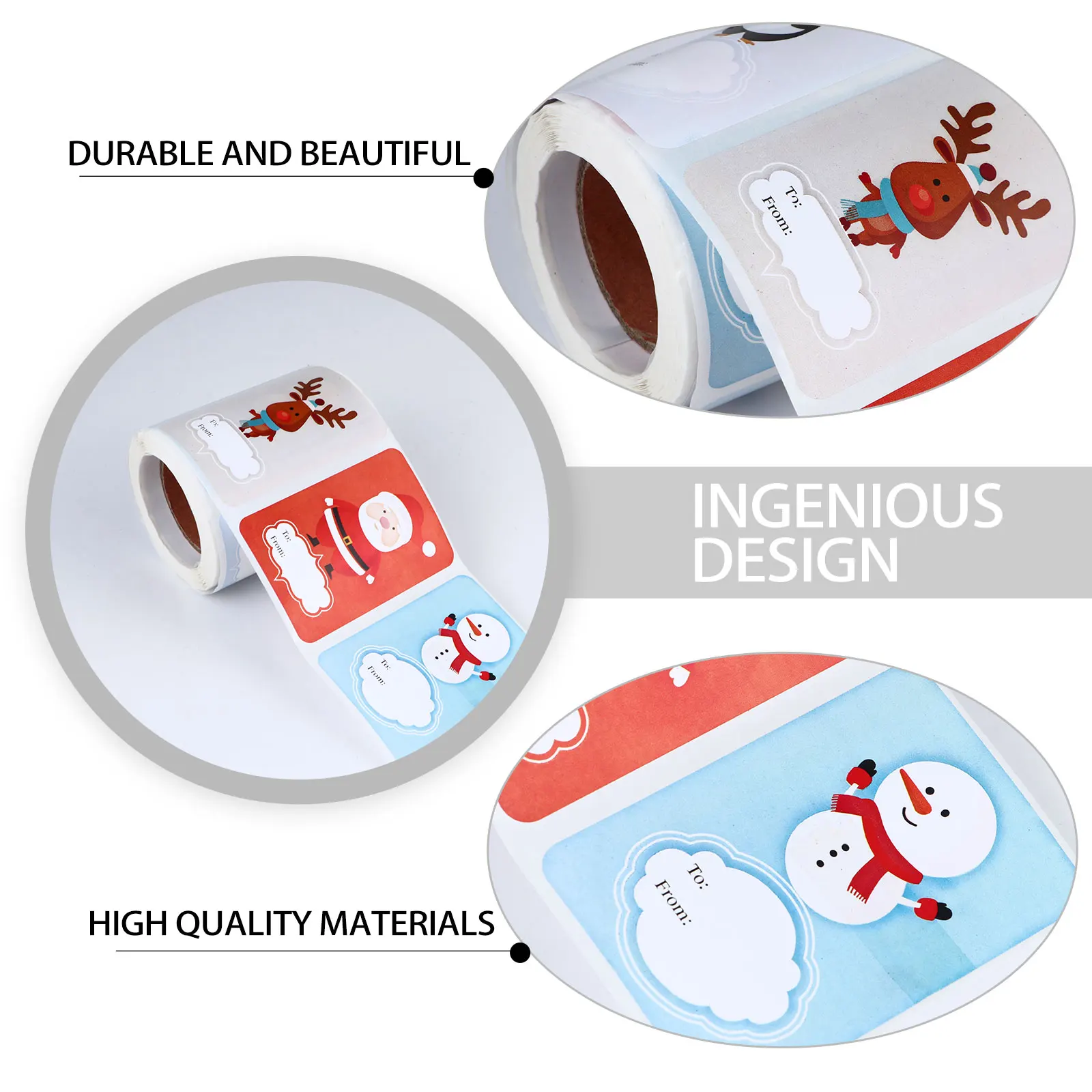 

1Roll Decorative Labels Holiday Mailing Labels Wrapping Stickers Christmas Gift Wrapping Paper