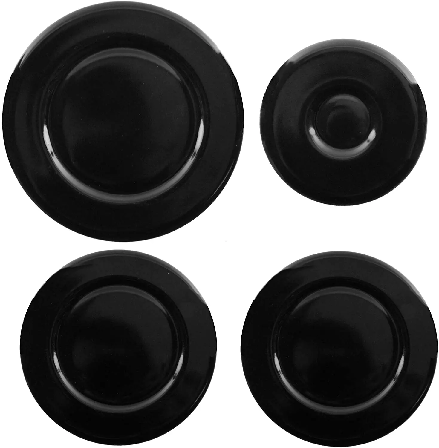 Oven Cooker Hob Gas Burner Crown & Flame Cap Kit ( Small, 2 Medium & Large, 55mm - 100mm) Spare Parts Accessory Replacement