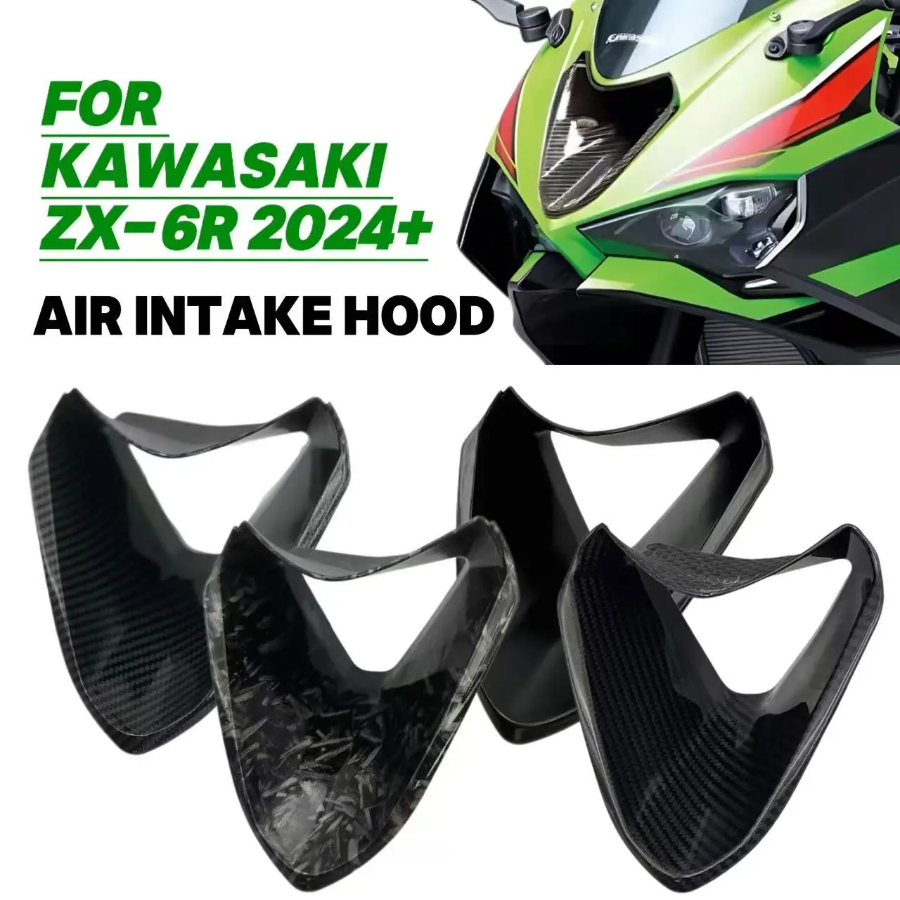 

for Kawasaki Ninja ZX-6R ZX-6RR zx-6r zx6r 2024 2025 motorcycle new accessories carbon fiber front air hood, air intake fairing