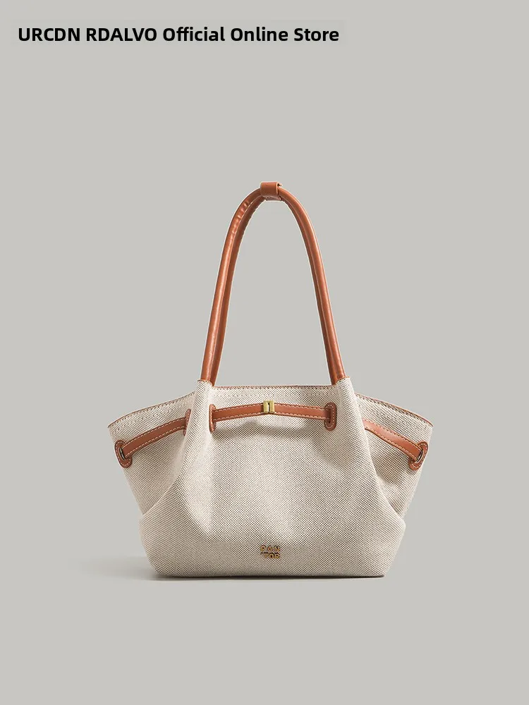 

U&R Casual Commuter Large Capaci Tote Bag Simple Faion Trend Soft Handle Canvas oulder Bag for Youth Daily Use
