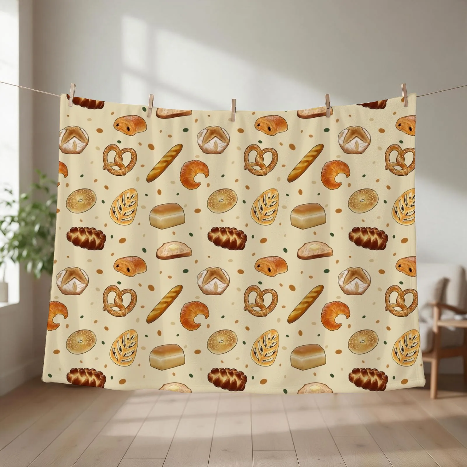 New Delicious Baked Goods Throw Blanket
