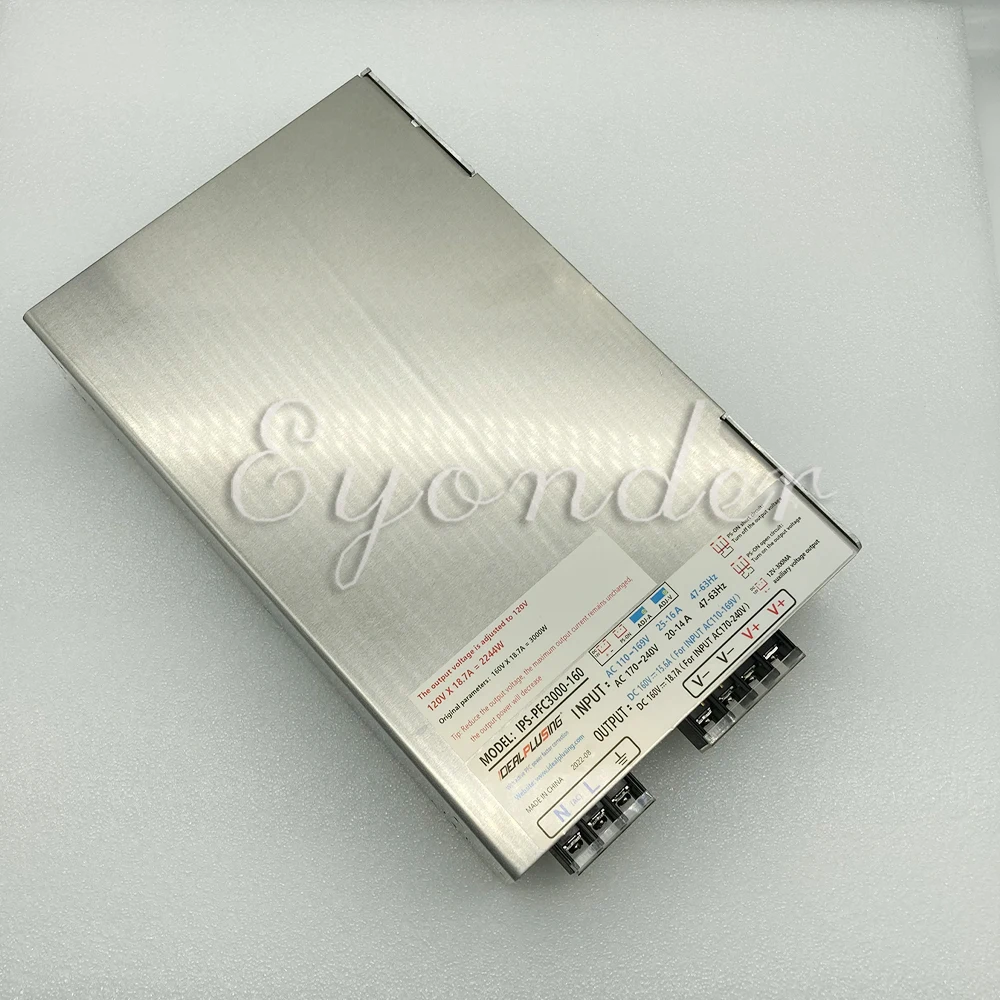 Ultra thin 3000W（PFC）High-power Adjustable DC Switching Power Supply 160V 250V 300V 350V 400V DC TO AC 110/220V±15% Smps