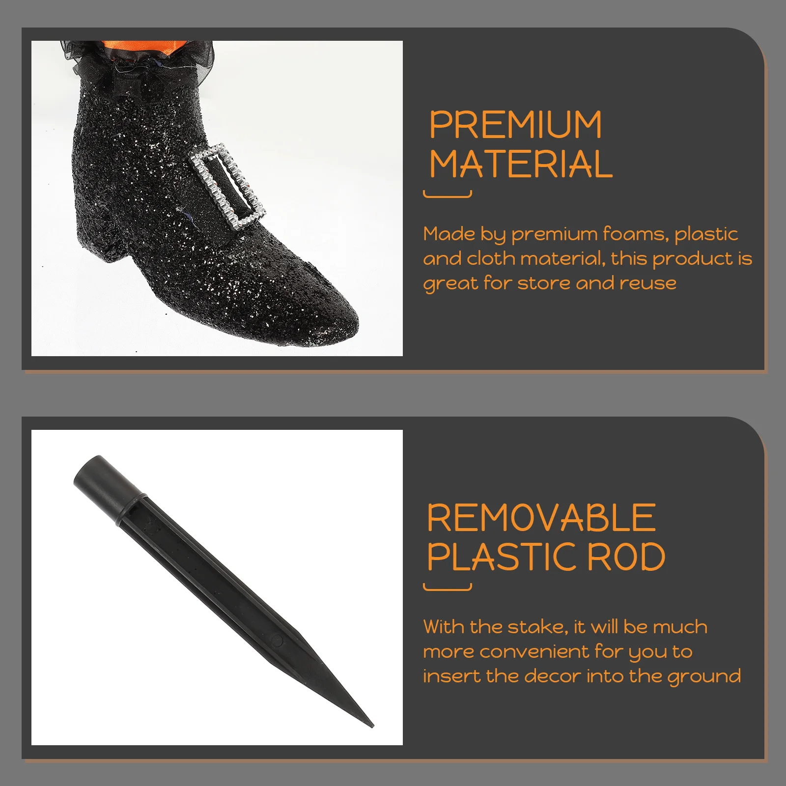 

1Set Halloween Witch Leg Decor Creative Upside Down Garden Lawn Yard Halloween Party Outdoor Ornament Party Witch Legs Decor