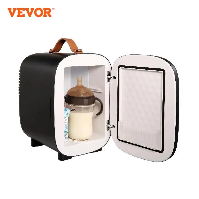 VEVOR 4L Mini Car Refrigerator Lightweight Dual-Use Insulated Cooler Box Refrige Car Accessory for Tourist Camping Home Truck