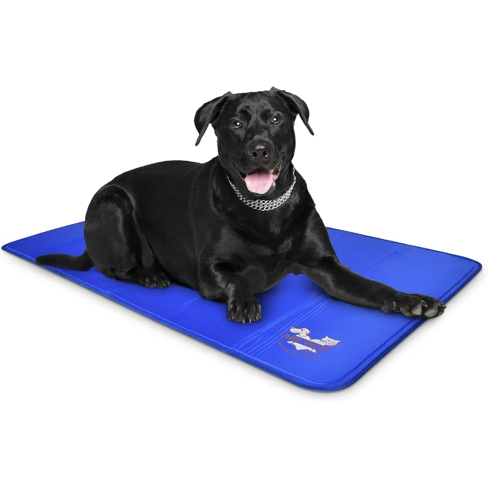 

Dog Cooling Mat 35” x 55” Pad for Kennels, Crates & Beds, Non-Toxic, Solid Self Cooling Gel