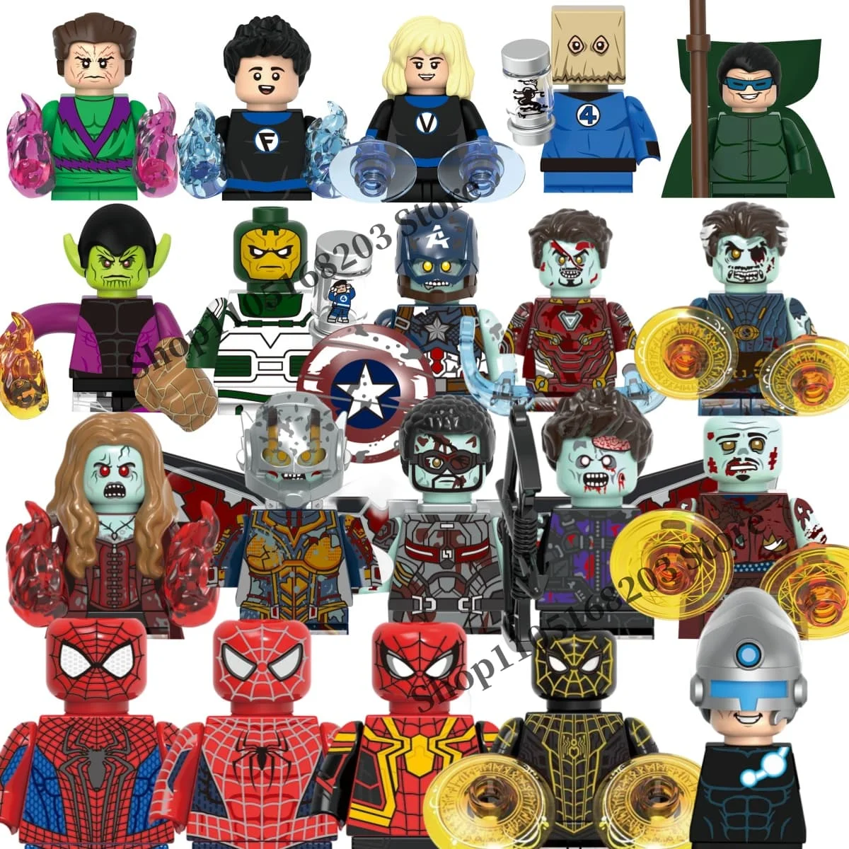 Marvel Groot Black Widow Raccoon classic character building blocks brick toy mini model doll children's holiday birthday gift