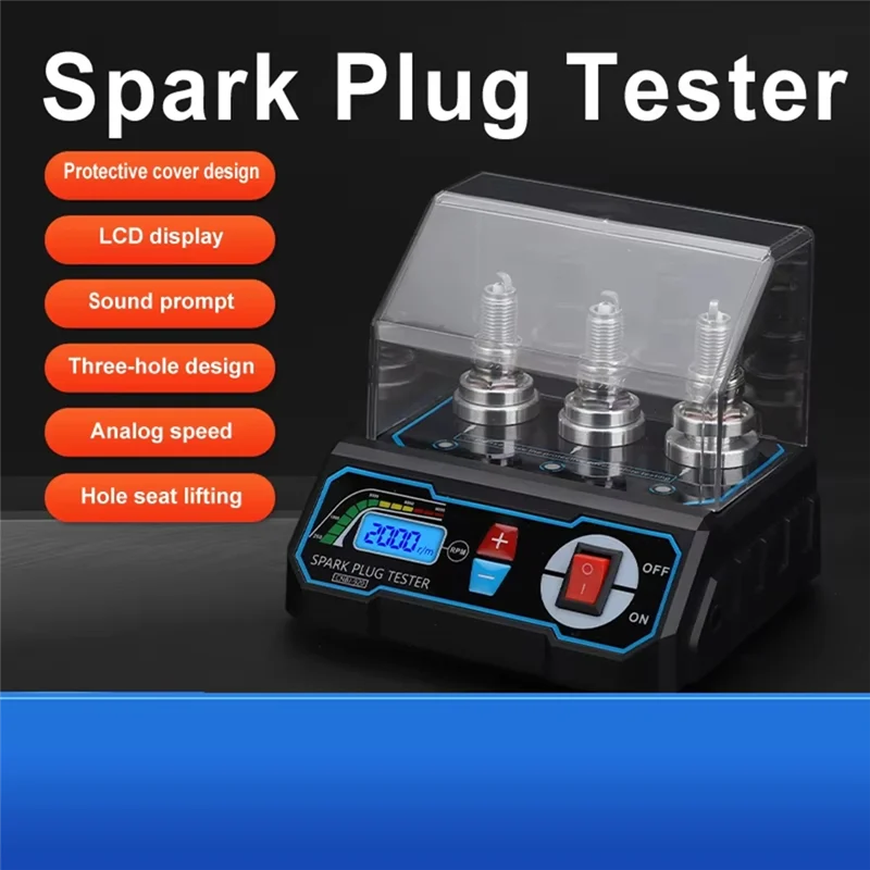 سيارة شرارة التوصيل تستر اختبار الإشعال 110 فولت أداة تشخيص السيارات 3 حفرة شرارة التوصيل محلل السيارات الماسح الضوئي الولايات المتحدة التوصيل #3