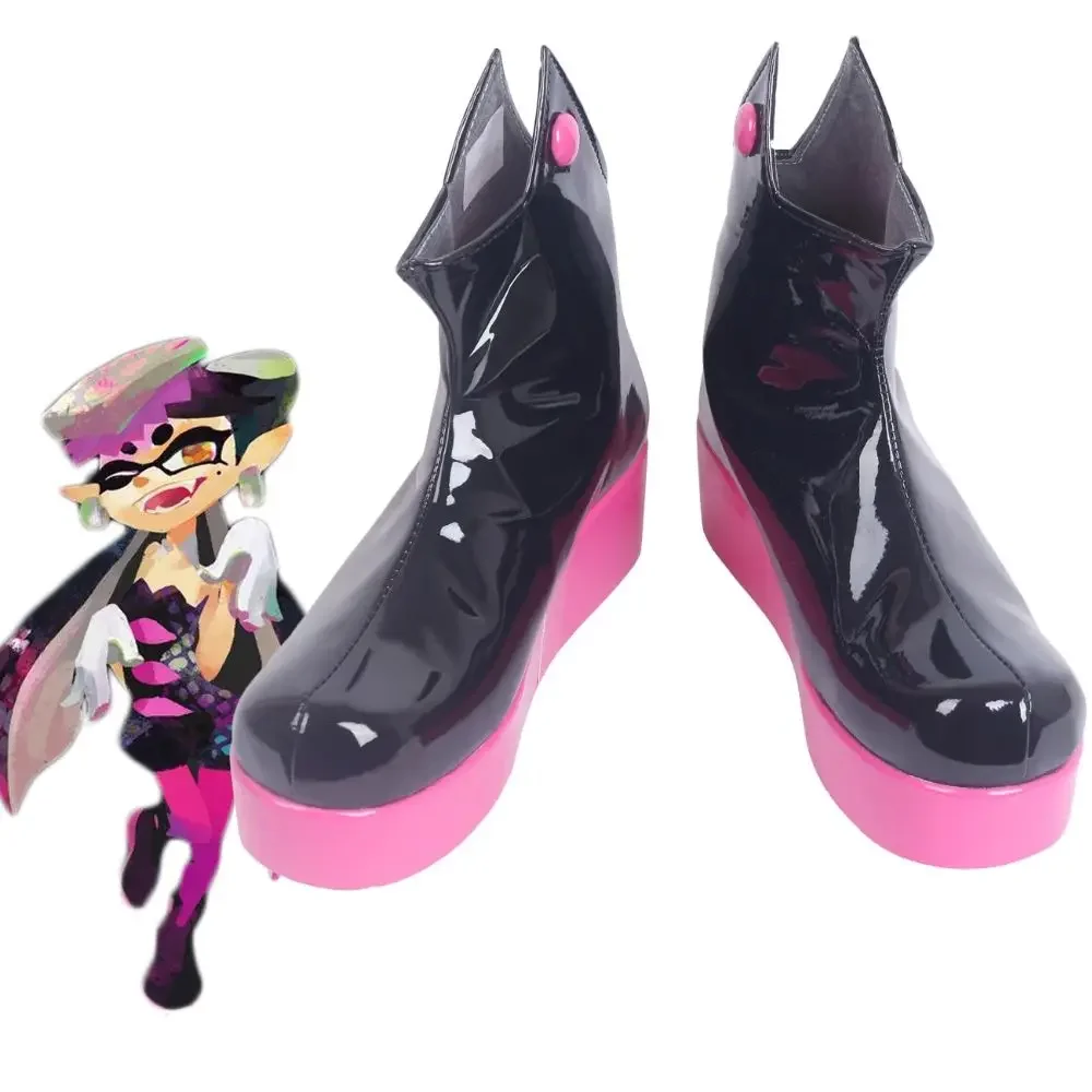 

Splatoon Squid Pink Cosplay Boots Shoes Halloween Carnival Party Cosplay Custom Made