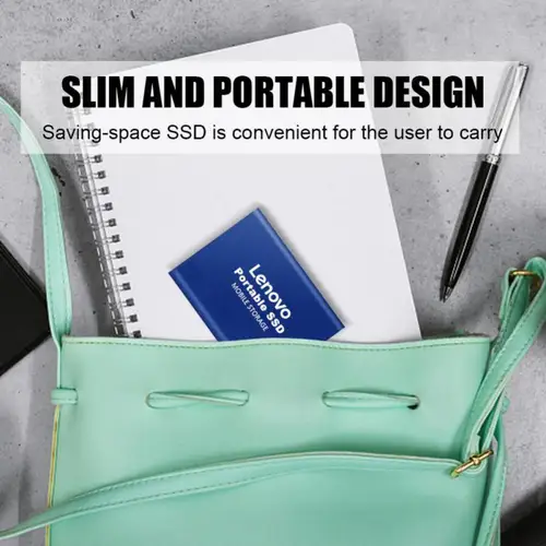 Imagen 2 del producto Disco duro externo Lenovo SSD portátil 1TB 2TB disco duro móvil externo 32TB USB 3,1/discos de estado sólido tipo C para ordenadores portátiles MAC