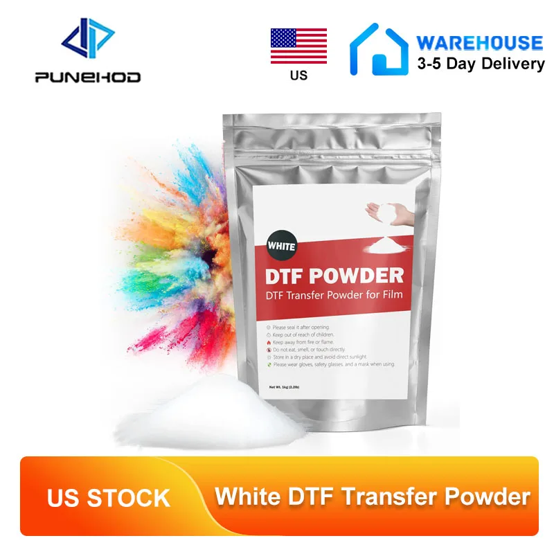 DTF Hot Melt Powder White 500/1000g For DTF Direct To Film T shirt Printing Machine DTF Printer Direct Print on All Fabric