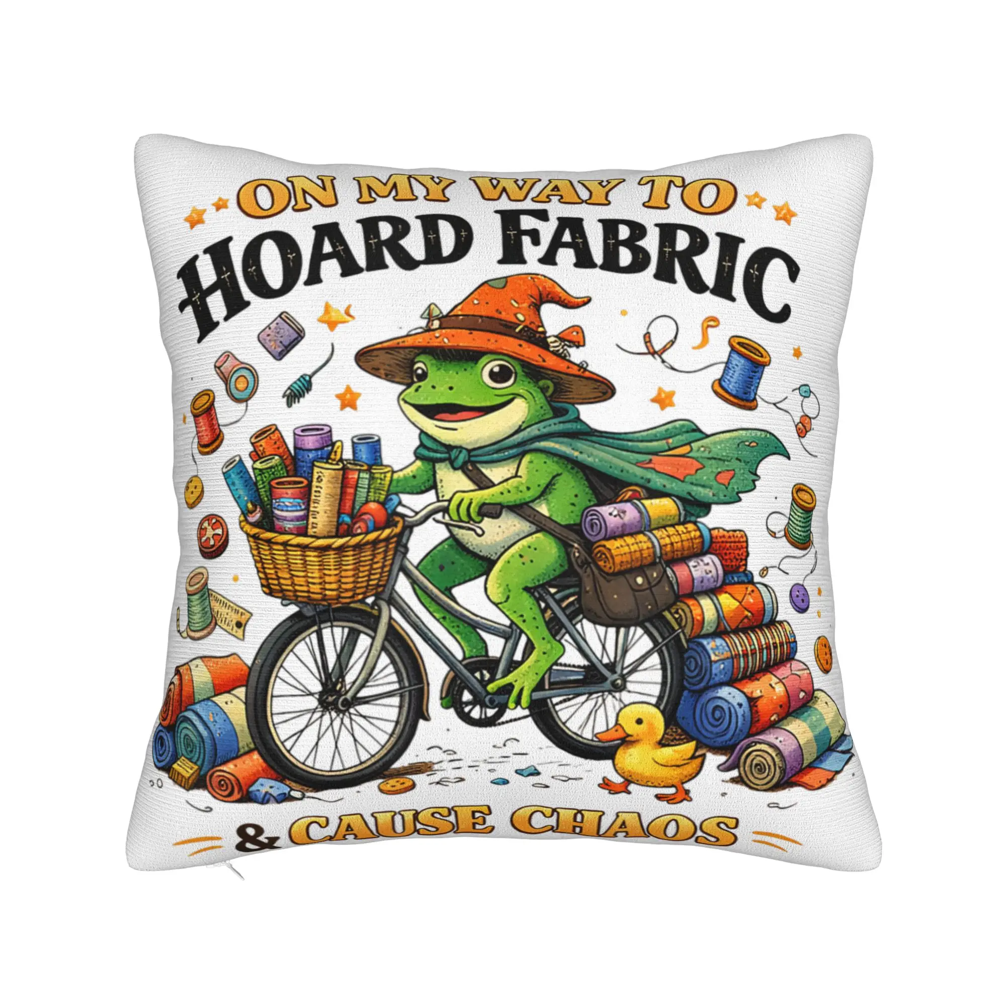Decorative Pillow Covers On My Way to Hoard Fabrics and Cause Chaos Bed  Throw Pillow Case Cover Zipper Multiple Sizes