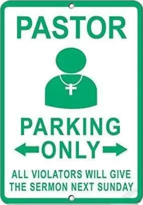 Restriction Caution Tin Sign/Pastor Parking Only All Violators Give Sermon Next Sunday Metal Sign/Garage Parking Yard Aluminum