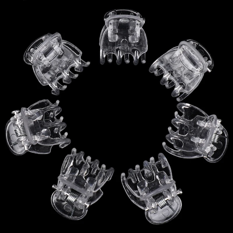 100Pcs Transparent Garden Plant Clips Clear Plastic 6-Claw Orchid Clamp Flower Climbing Stem Decorative Support Fixer