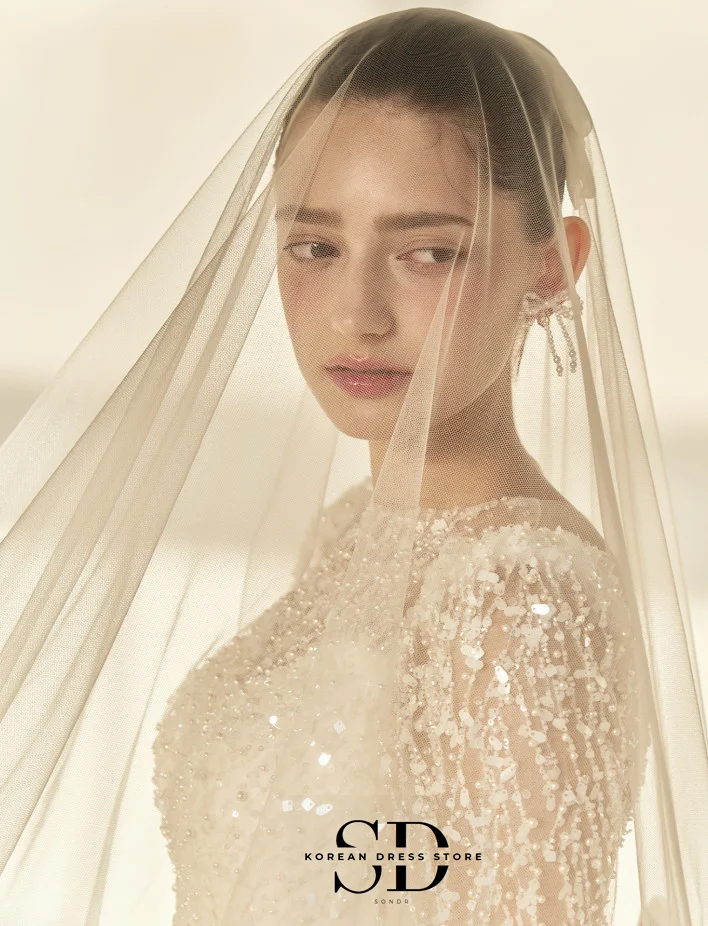 Sondr 럭셔리 여성 웨딩 드레스 오-넥 반팔 스팽글 웨딩 파티 가운 맞춤형 이브닝 가운 댄스 파티 드레스 레이디