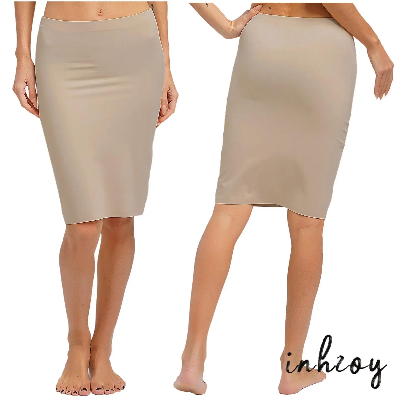 

Women High Waist Shaper Skirt Seamless Smooth Tummy Control Body Shaperwear Underdress Plain Color Butt Lifter Body Shaper Skirt