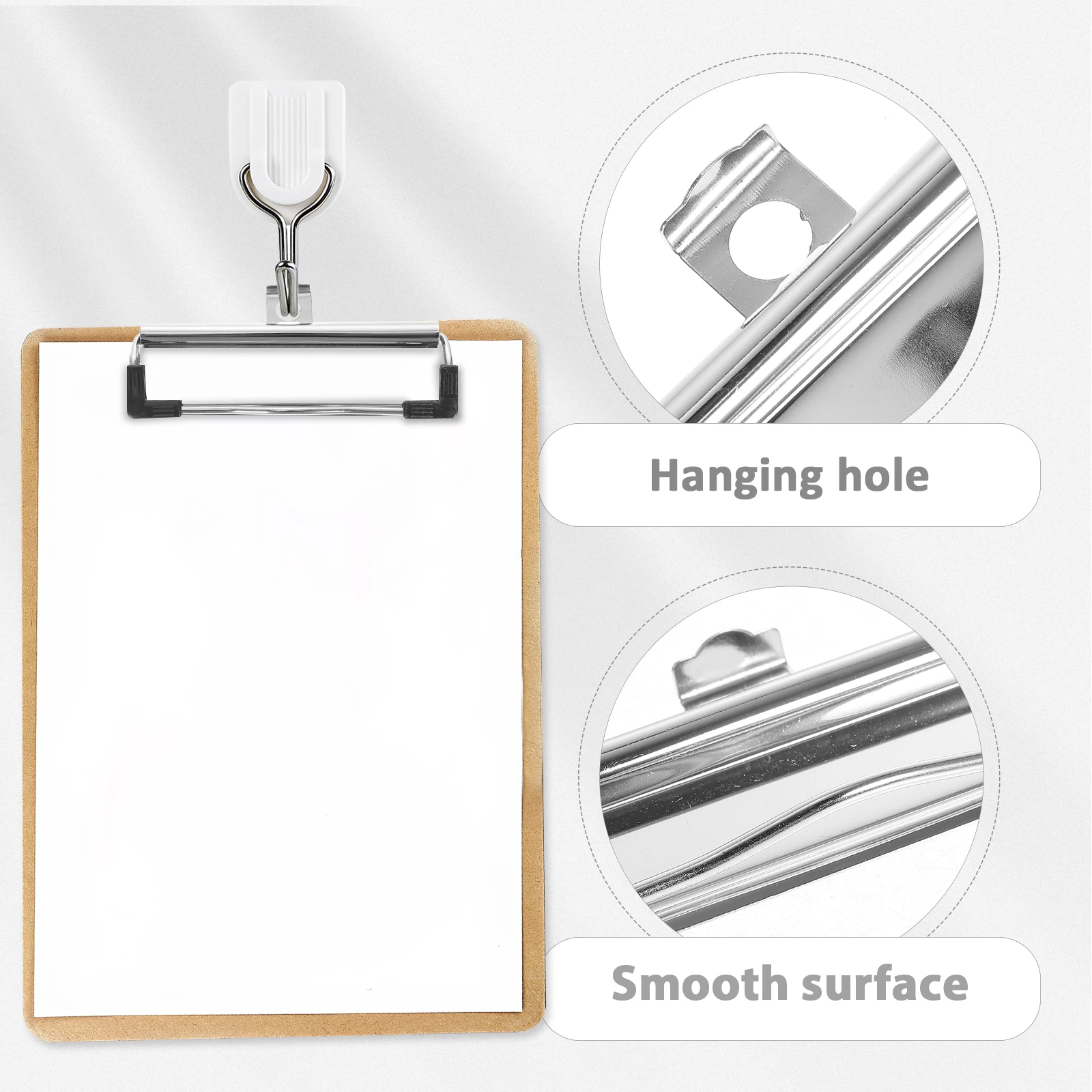 15pcs 10cm Metal Plate Clips Stationery Binder Small Hardware Document Holder Nickel Plated Spring Loaded Rubber Feet
