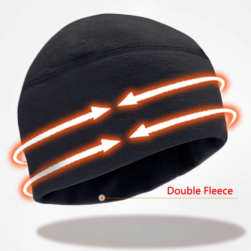 Männer Beanie Marines Radfahren Kappe Wandern Winter Einfarbig Weiche Warme Mütze Polar Fleece Verdickt Militär Armee Winddicht Outdoor – Detail 6