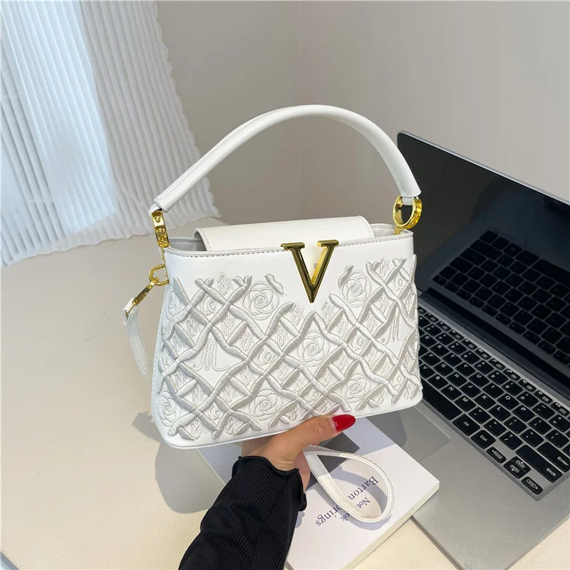 حقيبة مصممة أزياء راقية شهيرة لعام 2025 - حقيبة يد مطرزة رائعة، تصميم أنيق للكتف/الرسول #5