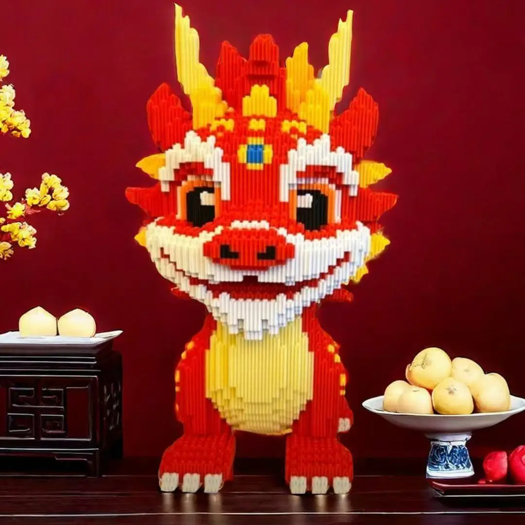 3564 قطعة من مكعبات بناء التنين الناري، مجموعة بناء سلسلة الحيوانات، مجموعة النماذج الإبداعية، هدية الهالوين/عيد الشكر/عيد الأم/عيد الميلاد #5