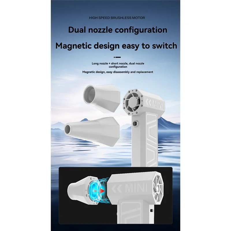 ABVI-Violent Fan Mini Turbo Jet Fan Wind Speed Charging Blower Fans Super Power Turbo Fan