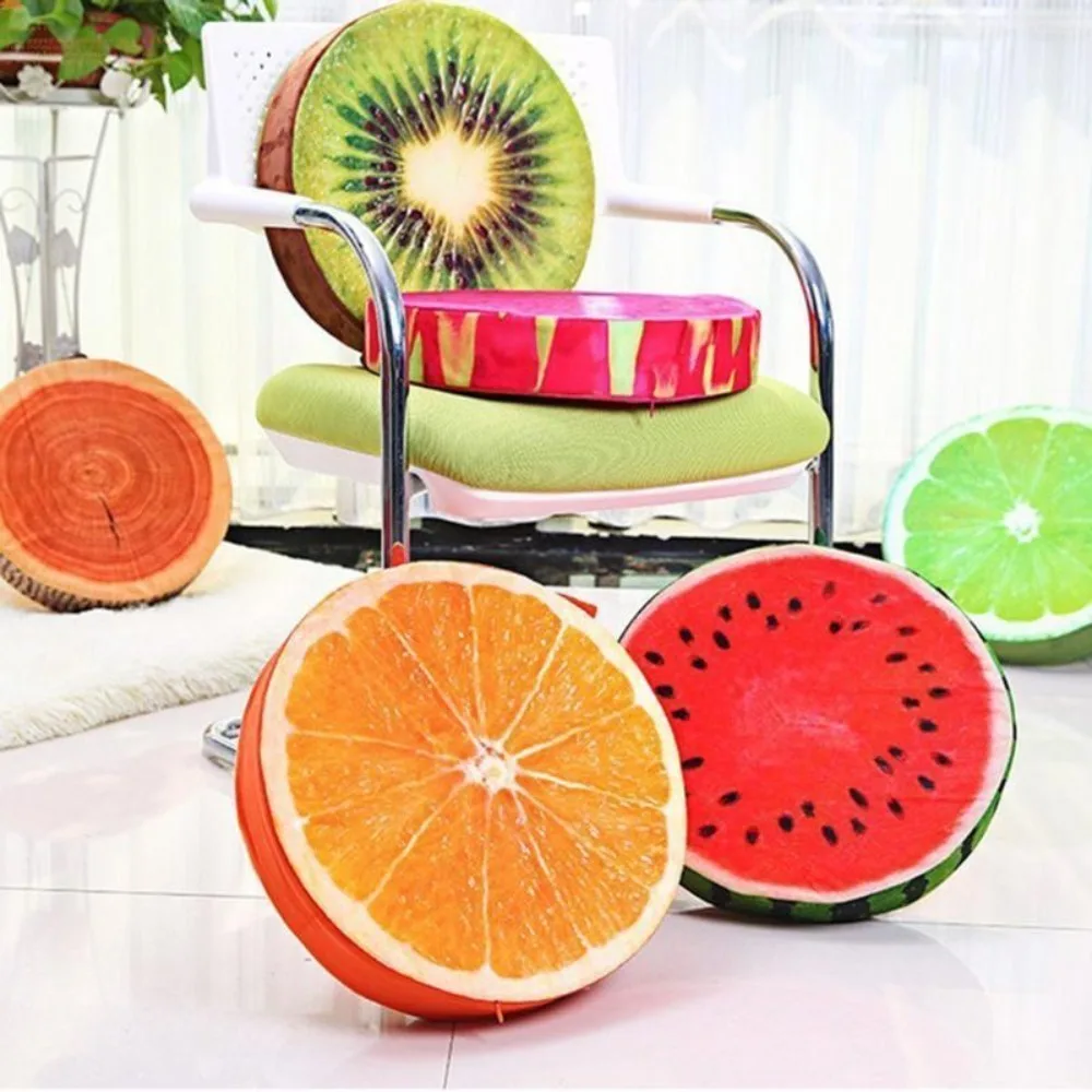 Fruit Seat Pads Outdoor Plush Toy Sofa Pillow Fruit Seat Pads Round  Pillow Chair Cushions Seat Pads For Office Home