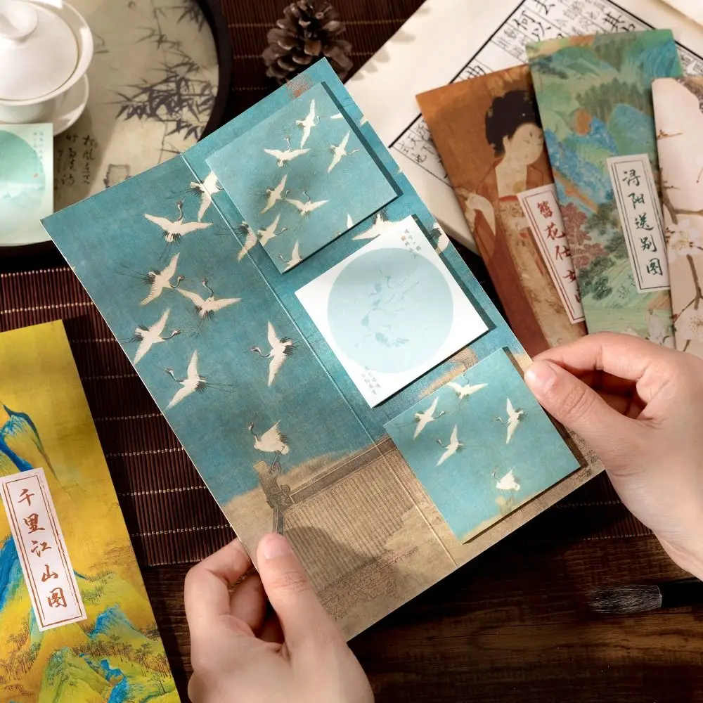 

Multicolor Memo Pad Archaic Art Aesthetic Sticky Notes Markers Flags Post Memos Index Sticky Notes 3 in 1 Hand-tear