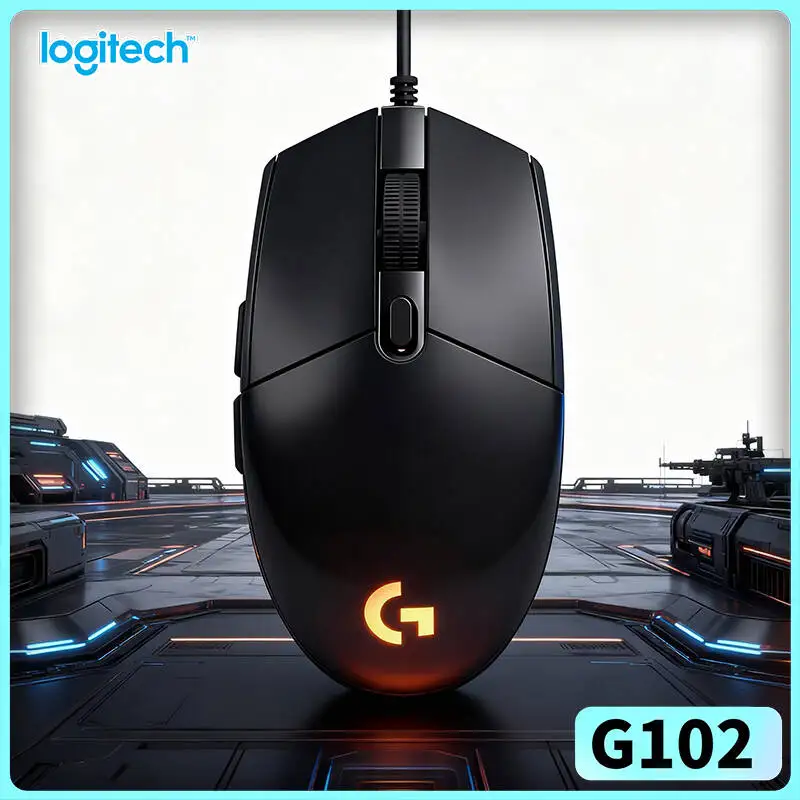 

Logitech G102 Wired Gaming Mouse 8000 DPI Adjustable 16.8M RGB Hues 1000Hz Polling 6 Custom Keys for Pro Esports Players