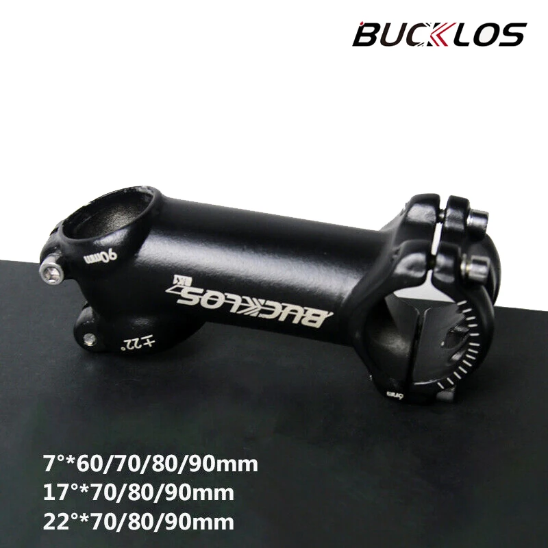 BUCKLOS Aluminum Alloy Bike Stem 7/17/22 Degree Ultralight Bicycle Handlebar Table Durable MTB Road Bicycle Bar Power Bike Parts