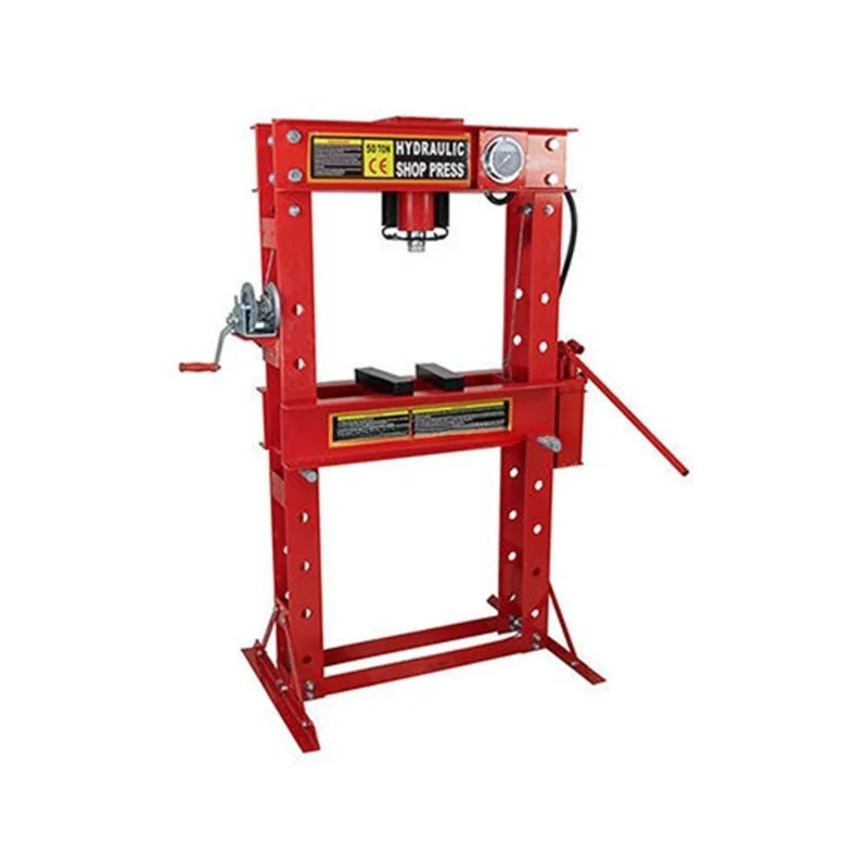50-Ton manual automobile hydraulic workshop press and meter