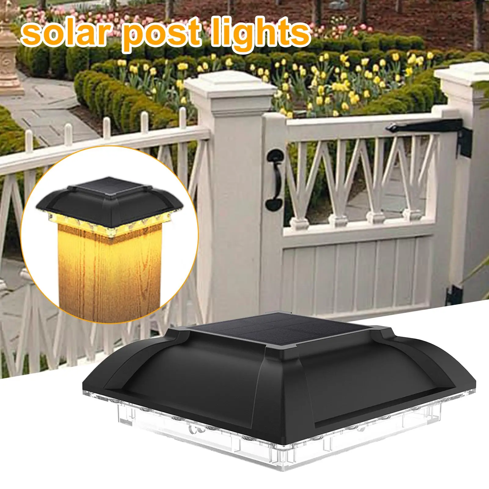 

Solar Powered Post Cap Light Square Fence Solar Lights Waterproof Multifunctional Exterior Lighting Fixtures Supplies Patio Lamp