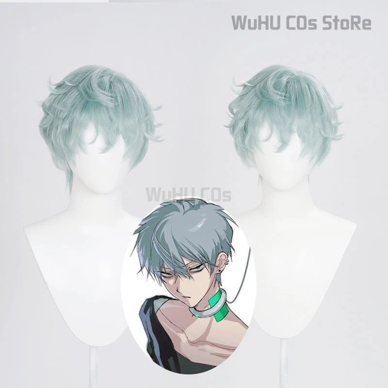 Till Anime Alien Stage Cosplay Prop New Wig Light Green Hair Men Stage Show Conmic-Con Christmas Holloween Customized