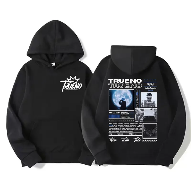 Rapper Trueno graphic hoodies man hip hop fashion vintage sweatshirt men women Harajuku cool oversized casual hoodie streetwear