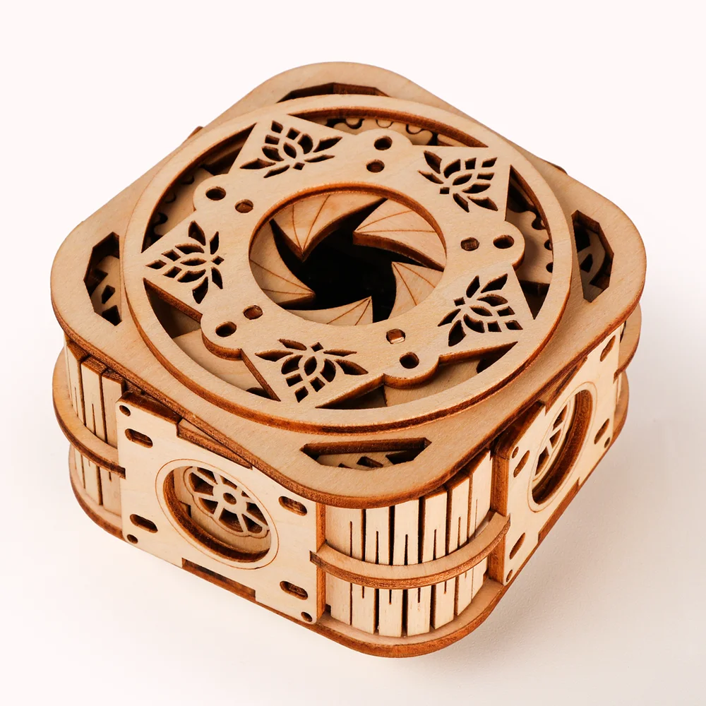 3D Wooden Puzzles DIY Craft Model Music Box Kit Education Puzzle Toys  Tabletop Decoration Thanksgiving Gift For Children Adult