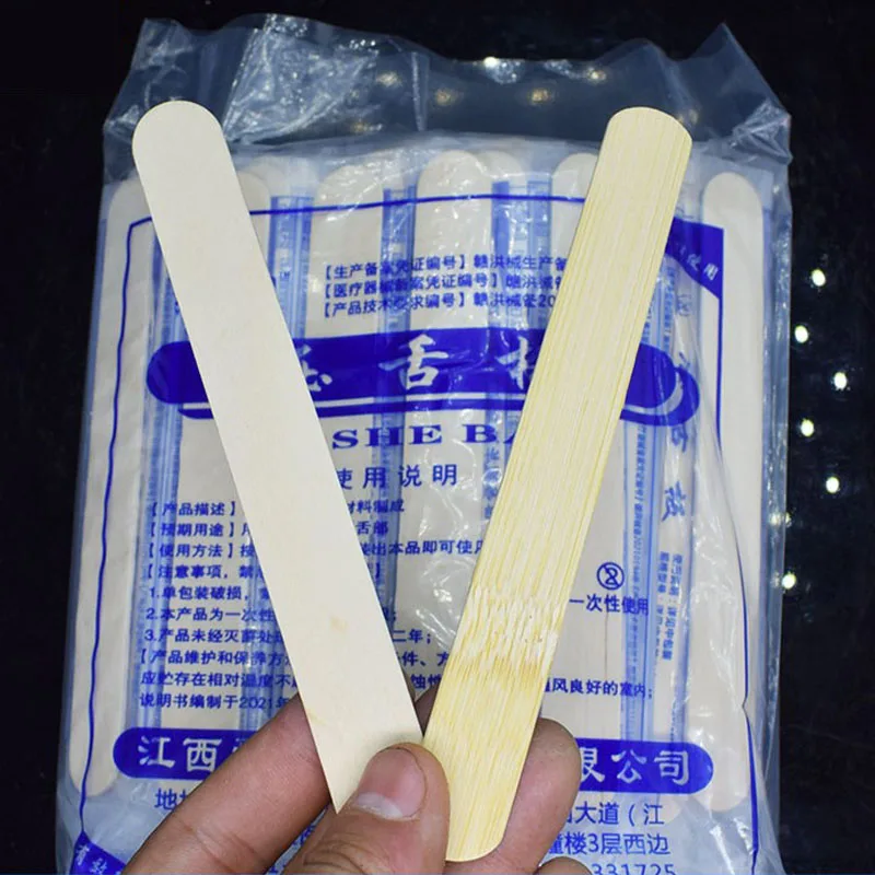 Disposable Wooden Tongue Blocking Board for Oral Examination in A Tongue Depressor Clinic Packaged Separately