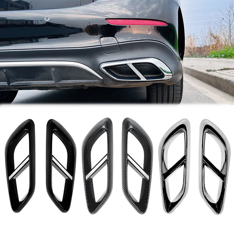 1 Pair For Mercedes Benz E-Class W214 AMG Sedan 2024-2025 E260 300 AMG Car Rear Exhaust Muffler Tail Pipe Cover Trim Accessories