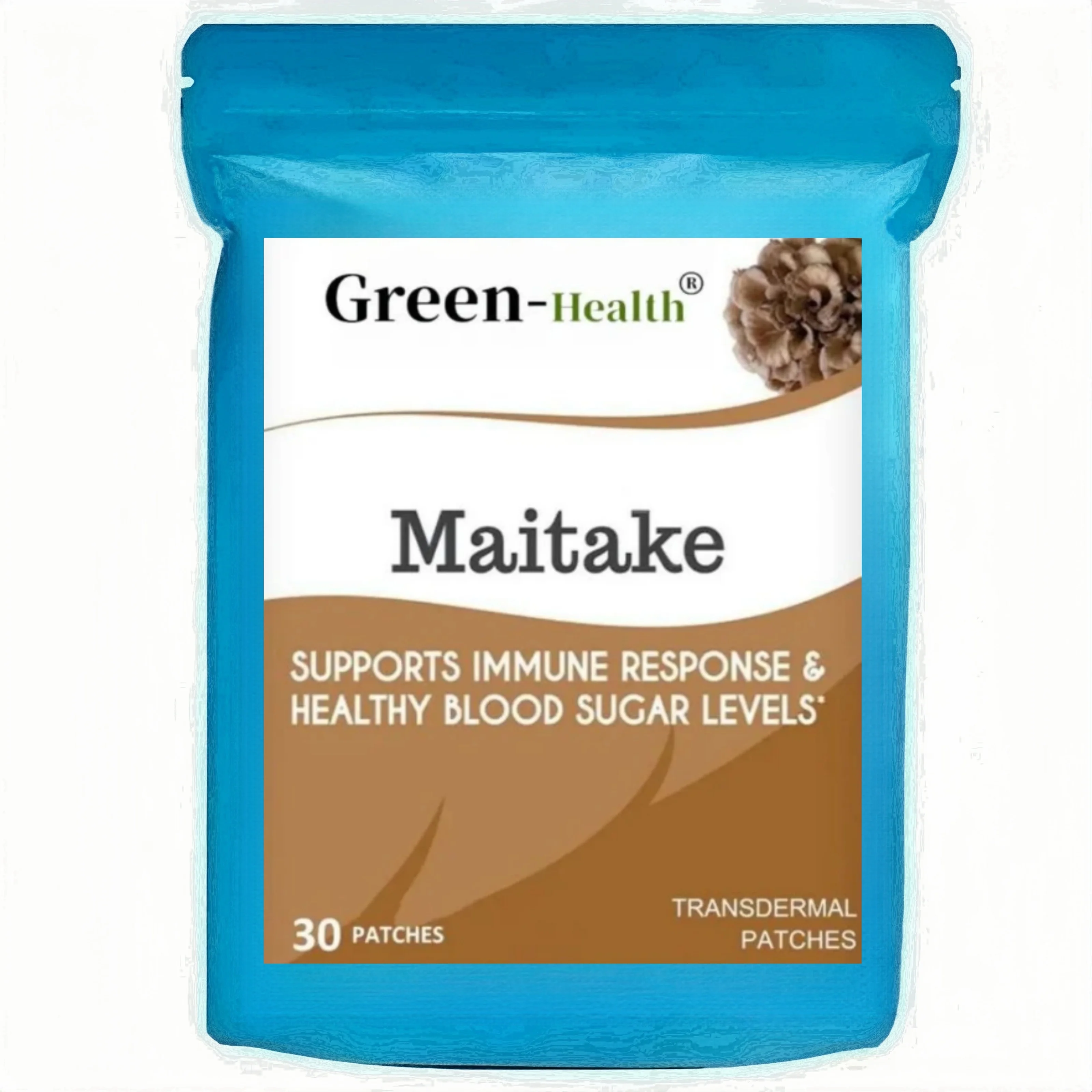 30 Patches Maitake Mushroom Transdermal Patches for Immune System Support, Stress Relief, Build Energy, Strength Booster