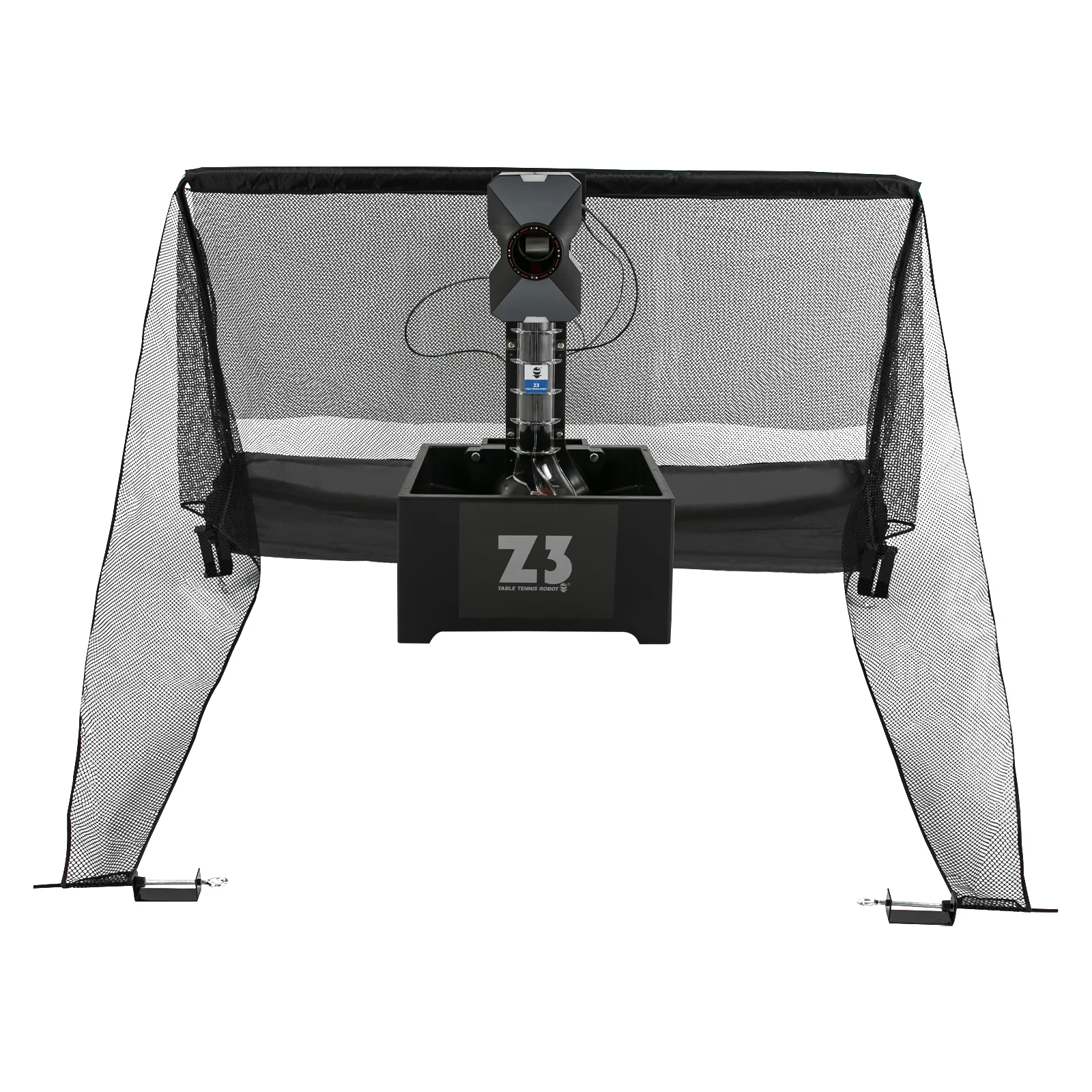 Automatische pingpongbalmachine met net, tafeltennismachine met 100 ballen, meerdere serveermodi Pingpongbal pitching
