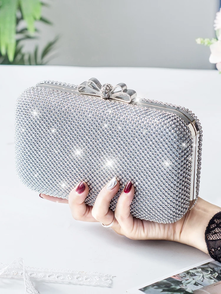 

Crystal Shiny Rhinestones Diamond Evening Bag Women's Handbag Luxury Designer Wedding Party Bling Clutch Purse Shoulder Bag