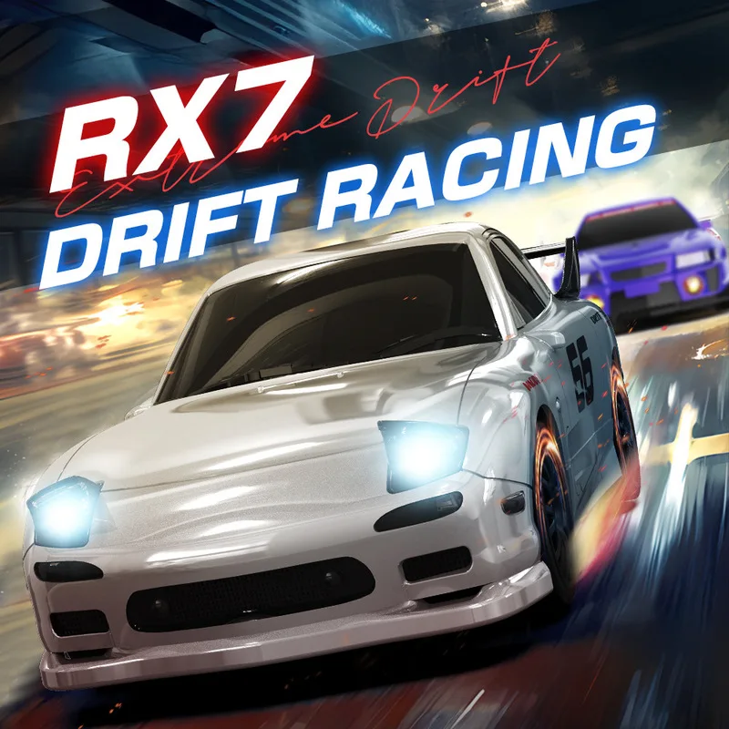 

Радиоуправляемая дрифт-машина 1:24, 4WD RX7, 2.4G, с подсветкой, имитация автомобиля, игрушка для детей, для дрифта и гонок