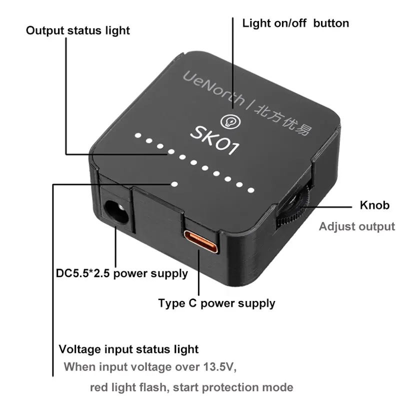Angitu 4Pin PWM 6ポートファンハブガバナースピードコントローラー水冷ポンプハイパワーTYPE-C DC電源クーラー
