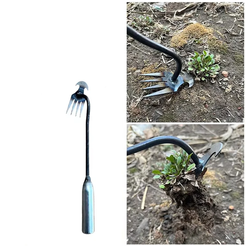 Garden Weeder Rake Tools Manual Weed Grass Rooting Shovel Metal Loosening Soil Digging Agricultural Tool