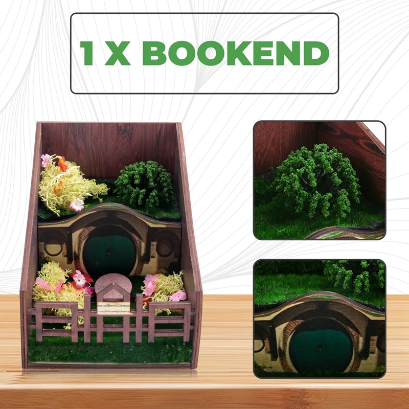 Book Holder Bookshelf Insert Tool Decorative Bookend Miniature Model Exclusive Gift Study Office Supplies-AT64